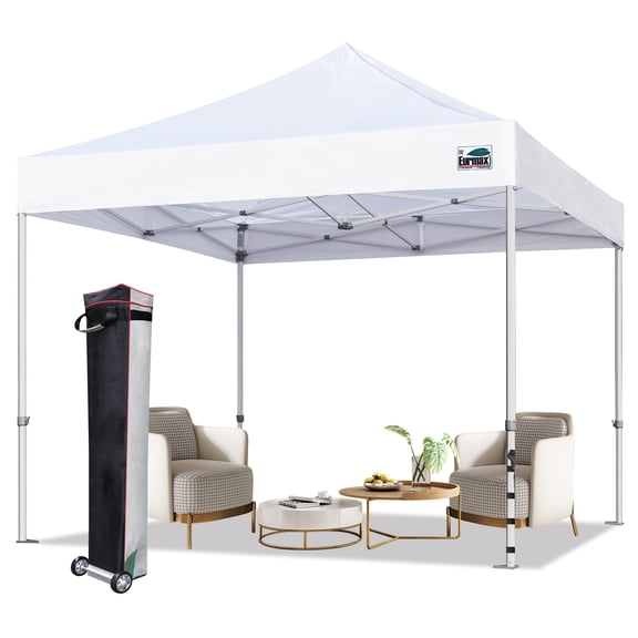 Eurmax Canopy 10' x 10' White Pop-up and Instant Outdoor Canopy
