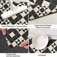 thumbnail image 3 of Black Beige Checkerboard Checkered Pattern Kitchen Rug Mat,Kitchen Runner Rugs Non Skid Washable,Decorative Kitchen Floor Mats for Kitchen,Sink,Laundry,17"X47", 3 of 5