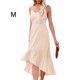 thumbnail image 3 of Qarigey Vestido largo sin mangas para mujer, Sexy, para chicas, con tirantes finos, vestido veraniego oscilante, Club de baile, noche, Vestidos Caqui METRO, 3 of 5