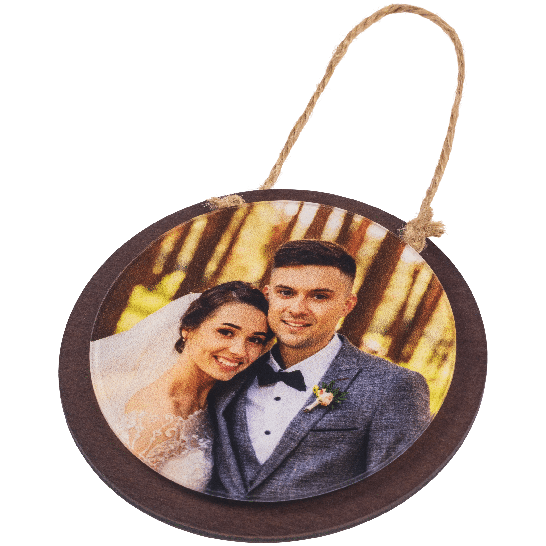Personalized Wood & Acrylic Round Ornament