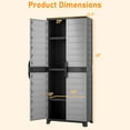 thumbnail image 3 of Costway Plastic Storage Cabinet 68" H Vertical Storage Shelving Unit for Office Grey, 3 of 8