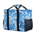 thumbnail image 2 of Watercolor Starfish Reusable Grocery Bags with Handle Side Pocket Waterproof Shopping Portable Tote, 2 of 8
