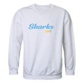 thumbnail image 1 of W Republic 556-329-WHT-02 Men Long Island Sharks Script Crew Fleece, White - Medium, 1 of 1