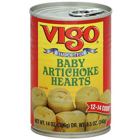 Vigo Baby Artichoke Hearts, 14 oz (Pack of 12)