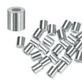 thumbnail image 1 of Uxcell 50-Pack Mangas de Crimpado de Aluminio, 2mm 5/64 Mangas de Cuerda de Barril Redondo, 1 of 1