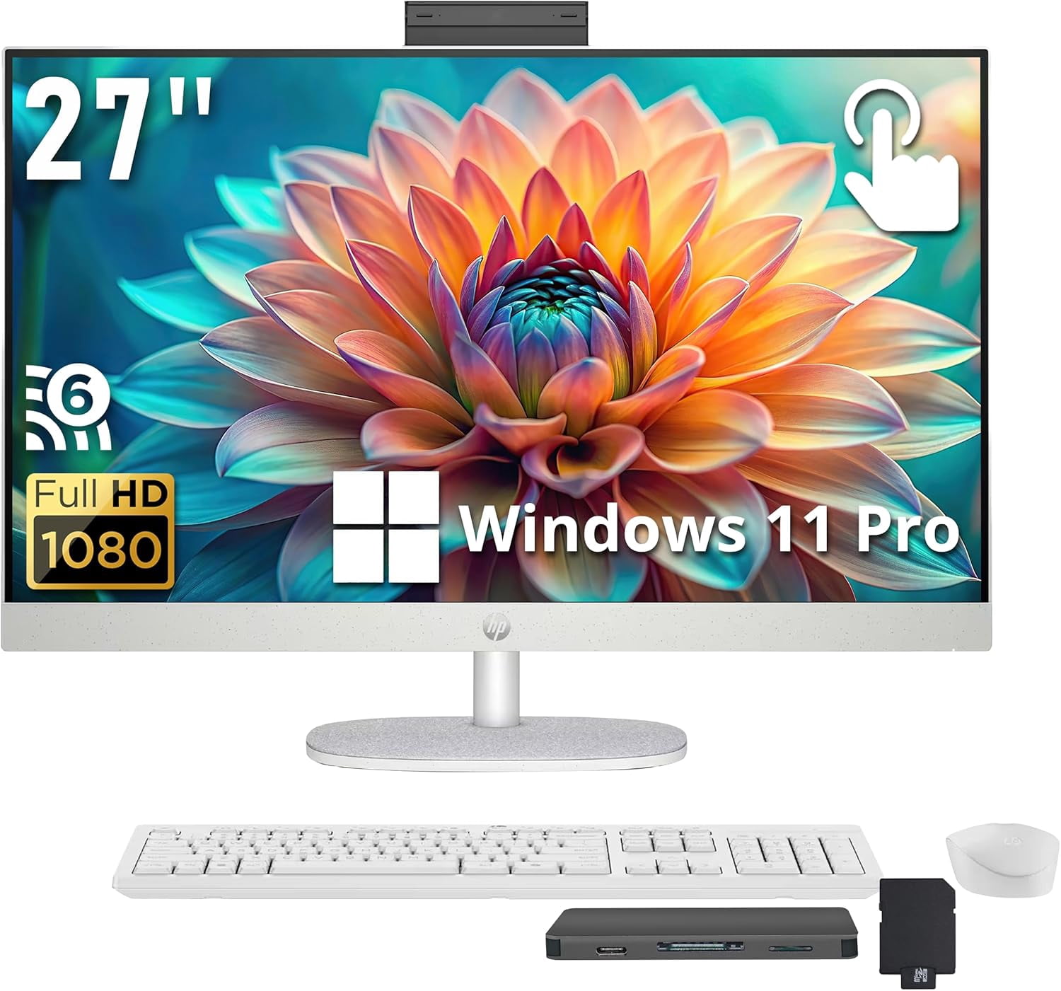 HP, All-in-One Desktop, 27CR0170, 27 inch Touchscreen - Walmart.com