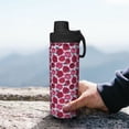 thumbnail image 7 of Uemuo Rose Flowers 18OZ Insulated Kettle, Sports Water Bottle, Stainless Steel Kettle, Vacuum Insulated Flask, Flip Lid Travel Mug, 7 of 7