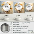 thumbnail image 4 of Designart "Beige Sunflowers love expression III" Floral & Botanical Yellow Large Square Mirror - Square Bedroom Mirror Printed Wall Decor - Traditional Square Printed Wall Mirror Art, 4 of 5