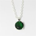 thumbnail image 2 of Luxe Jewelry Designs Women's Silver Plated Pendant Necklace with Emerald Synthetic Spinel Stones, 2 of 2