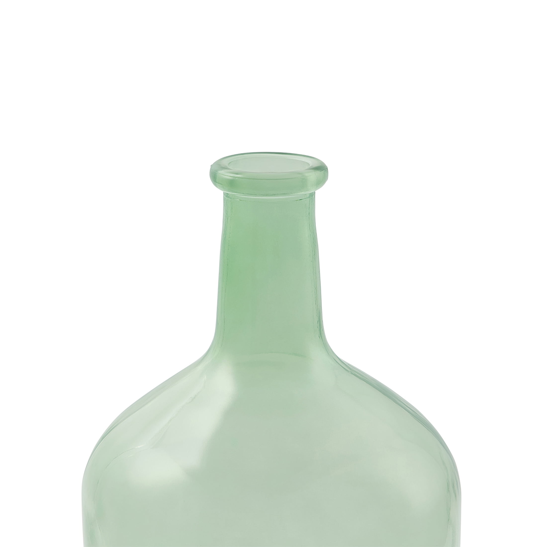 Home Decor Collection Tinted Glass Bottleneck Vase, 12'', Green