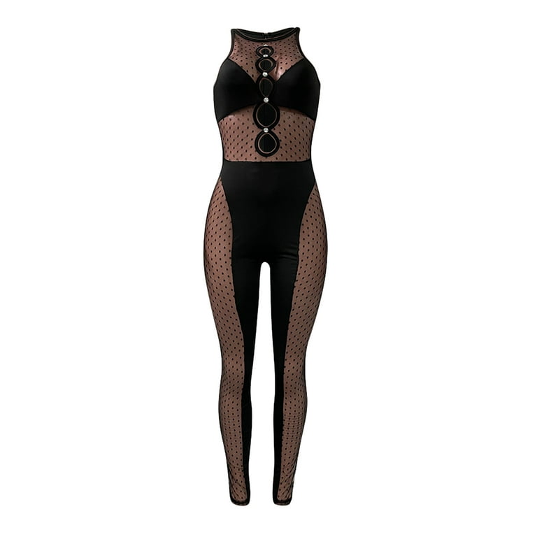 Mesh Patchwork Transparent Bodysuit – Kinky Cloth
