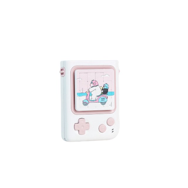 ventilador usb polar mini cuello colgante ventilador pequeño mesa de dibujos animados para niños ventilador de pie con rompecabezas rosa TUNC Sencillez