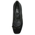 thumbnail image 5 of TOP MODA Women Block Heel Pumps Classic Square Toe Dress Shoes Bow ELBA-88 Black Velvet Suede 8.5, 5 of 6