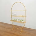 thumbnail image 2 of Efavormart Large 3-Tier Gold Metal Arch Cupcake Dessert Display Stand, Floor Standing Oval Cake Stand Shelf Rack - 6.5ft, 2 of 5