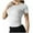 White, variant on Uaswgudfs Women's Yoga Fitness Tee - Crew Neck Stretch Short Sleeve Bodycon Top for Workout & Casual