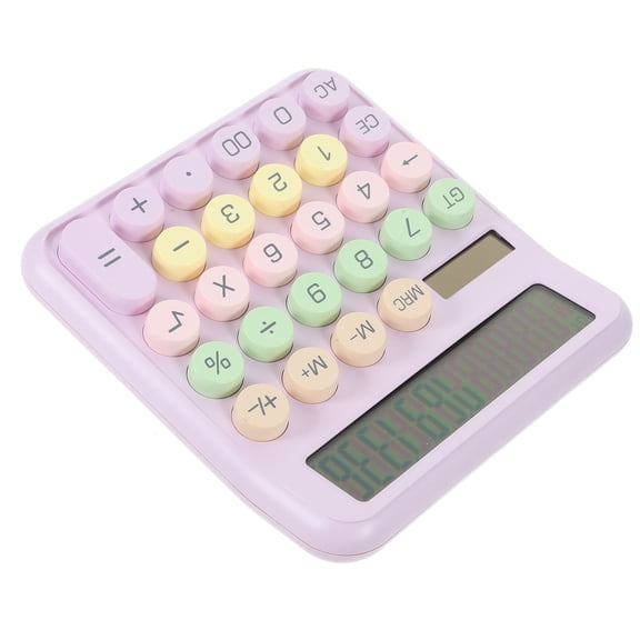 NICEXMAS Small Calculator Purple Plastic for Friends with Addition Function 1Pack