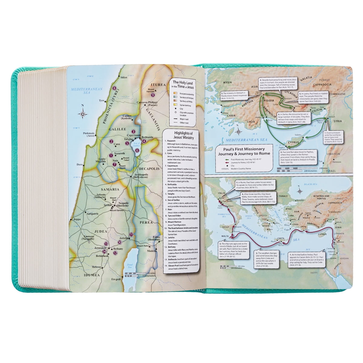 KJV Compact Large Print Lux-Leather Teal, (Hardcover)