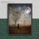 thumbnail image 1 of Pintura en lienzo de arte de pared de bruja gótica, diosa de la luna nueva y luna llena, hechizos de Luna y astrología, brujería, póster e impresión de decoración, 1 of 4