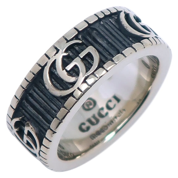 Pre-Owned Gucci Double G Ring, Size 11.5, Sterling Silver, Approx. 6.2g, Women's (Good)