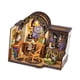 thumbnail image 2 of Kit de casa de muñecas en miniatura de madera DIY, rompecabezas 3D con luces LED y muebles Casa del libro, 2 of 9