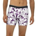 thumbnail image 2 of Disketp Violets Flowers Men's Boxer Briefs Men’s Underwear Boxer Briefs for Men, 2 of 7