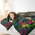 thumbnail image 4 of jejeloiu Wild Animal Zebra Twin Comforter Sets,Multicolor Floral Blossom Bedding Set For Girls Teens Reversible 2-Piece, 4 of 8