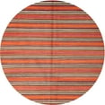 thumbnail image 1 of Ahgly Company Machine Washable Indoor Round Contemporary Tiger Orange Brown Area Rugs, 3' Round, 1 of 7