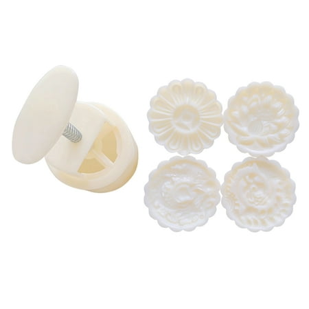 

ZPAQI Plastic Mooncake Mold 150-185g Flower Stamps Biscuit Cookie Cutter Mould Hand Pressure Moon Cake Molder DIY Baking Tool for Mid-Autumn Festival