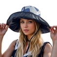thumbnail image 3 of XINPING Women's Reversible Printed Sun Bucket Hat, Oversized Wide Brim UV Protection Beach Vacation Hat with Abstract Pattern, Lightweight and Packable, 3 of 5