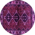 thumbnail image 1 of Ahgly Company Indoor Round Persian Purple Traditional Area Rugs, 3' Round, 1 of 4