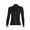 Black Top, variant on Yajisi Women 3mm Neoprene Long Sleeve Wetsuit Top Warm Front Zipper Shirt Surfing Swimming Snorkeling Size L (0.12 inches / 3 mm)
