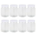 thumbnail image 2 of 8pcs Home Plastic Jars Storage Containers with Ribbed Liner Screw On Lids Cereal Dry Food Storage Container Airtight Leakproof Plastic Storage Bottle  for Cereal Flour Sugar Rice Snacks, 2 of 10