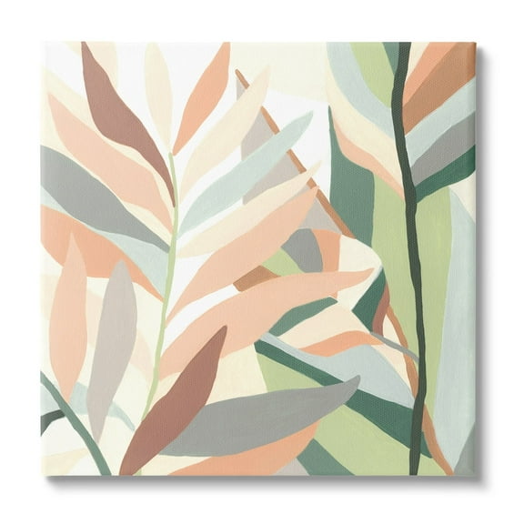 Stupell Industries Contemporary Tropical Palm Leaves Botanical & Floral Painting Gallery Wrapped Canvas Print Wall Art