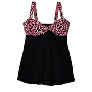 simply fit women's plus size swimdress swimsuit knot front