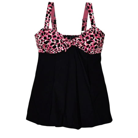 simply fit women's plus size swimdress swimsuit knot front