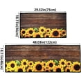 thumbnail image 6 of Fall Sunflower Farmhouse 2 Piece Kitchen Mat Set, Non-Slip Anti-Fatigue Wooden Grain Standing Mats, Retro Thanksgiving Comfort Throw Rug for Kitchen Laundry Office, 17"x29"+17"x47", 6 of 6