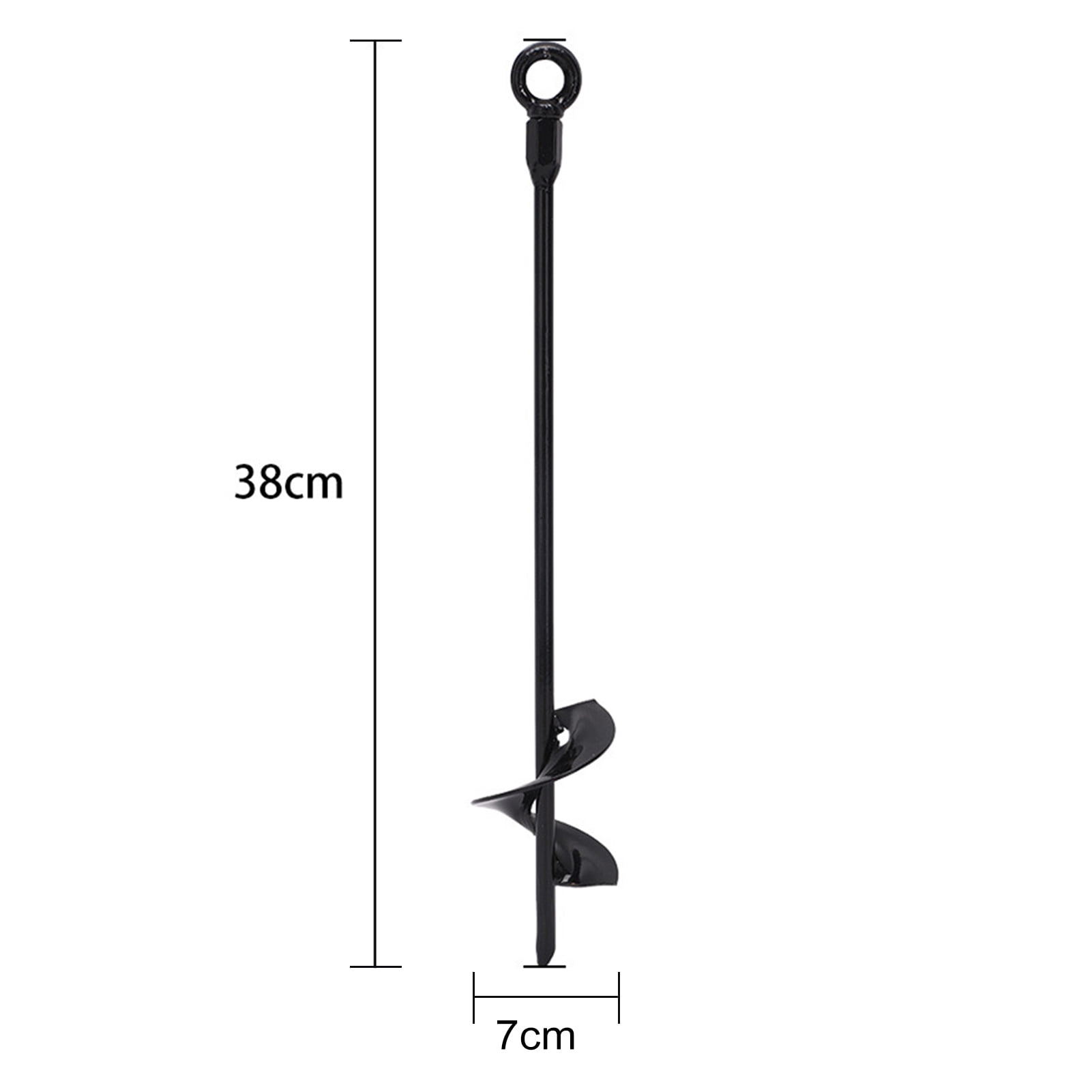 YIFAEUX 4Pcs Spiral Ground Anchors Heavy Duty Trampoline Anchors Anti-rust Coating Stable Fixation Tent Stakes with 14mm Drill Socket for Swings Sheds Tents Gazebos