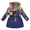 thumbnail image 3 of Povozer Girls Warm Winter Coats Water Resistant Long Parka Fleece Puffer Jacket(Navy,7T-8T), 3 of 3