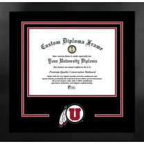 Utah Utes 11w x 8.5h Spirit Diploma Manhattan Black Frame with Bonus Campus Images Lithograph (value savings $59)