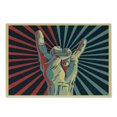 thumbnail image 1 of Music Cutting Board, Hand in Heavy Rocker Sign Musical Universal Gesturing Thunder Bolts Party People, Decorative Tempered Glass Cutting and Serving Board, Small Size, Multicolor, by Ambesonne, 1 of 1