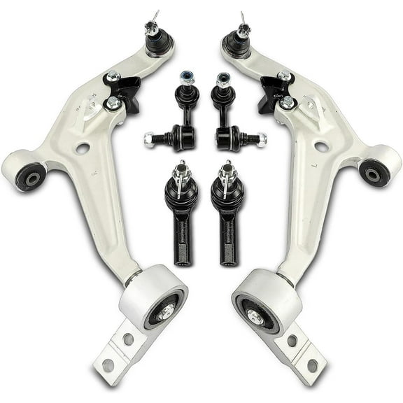 A-Premium Set of 6, Rear Upper & Lower Control Arm with Trailing Arm Compatible with Ford Focus 2000-2011 & Volvo C30 2007-2013, S40 2004-2011, V50 2005-2011