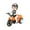 *0770-Orange, variant on Meggemo Gift Electric Stunt Tricycle - 360-Degree Rotation & All-Directional Motion, Light & Music Features for Engaging Vehicle Play