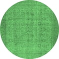 thumbnail image 1 of Ahgly Company Indoor Round Oriental Emerald Green Industrial Area Rugs, 5' Round, 1 of 1