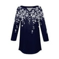 thumbnail image 5 of Ruimatai Women's 3/4 Sleeve Button Down Top Color Block Printed Blouse Fashionable Round Neck Casual Shirt, 5 of 5