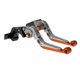 thumbnail image 1 of Palancas de freno y embrague cortas y largas para Kawasaki ZX14R 2006-2017, palanca de freno ajustable de motocicleta, aleación de aluminio, mango de titanio con extremo naranja, 1 of 6