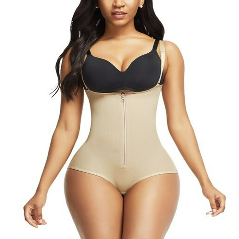 Shapellx Women's Slimming Shapewear Firm Tummy Control Smooth Silhouette Body  Shaper NUDE L 