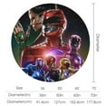 thumbnail image 2 of Power Rangers Round Tablecloth Print Decorative Table Cover Washable Table Cloths for Dining Party Picnic 36x36in, 2 of 8