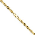 thumbnail image 4 of Diamond2Deal 10K Yellow Gold 3.5 mm Semi-Solid Rope Chain Necklace for Mens 22", 4 of 6