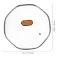 thumbnail image 3 of WEUVEB Universal Tempered Glass Wok Lid Replacement, Transparent Pan Cover for Kitchen Cooking and Heat Retention, 3 of 9