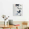 thumbnail image 3 of Nawypu Blue Butterfly Canvas Wall Art Abstract Texture Painting White Butterfly Picture Black Texture Poster Modern Butterfly Canvas Modern Texture Prints Abstract Butterfly Artwork Decor  No Frame, 3 of 5